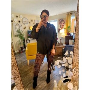 Vintage Rhinestone Beaded Blouse